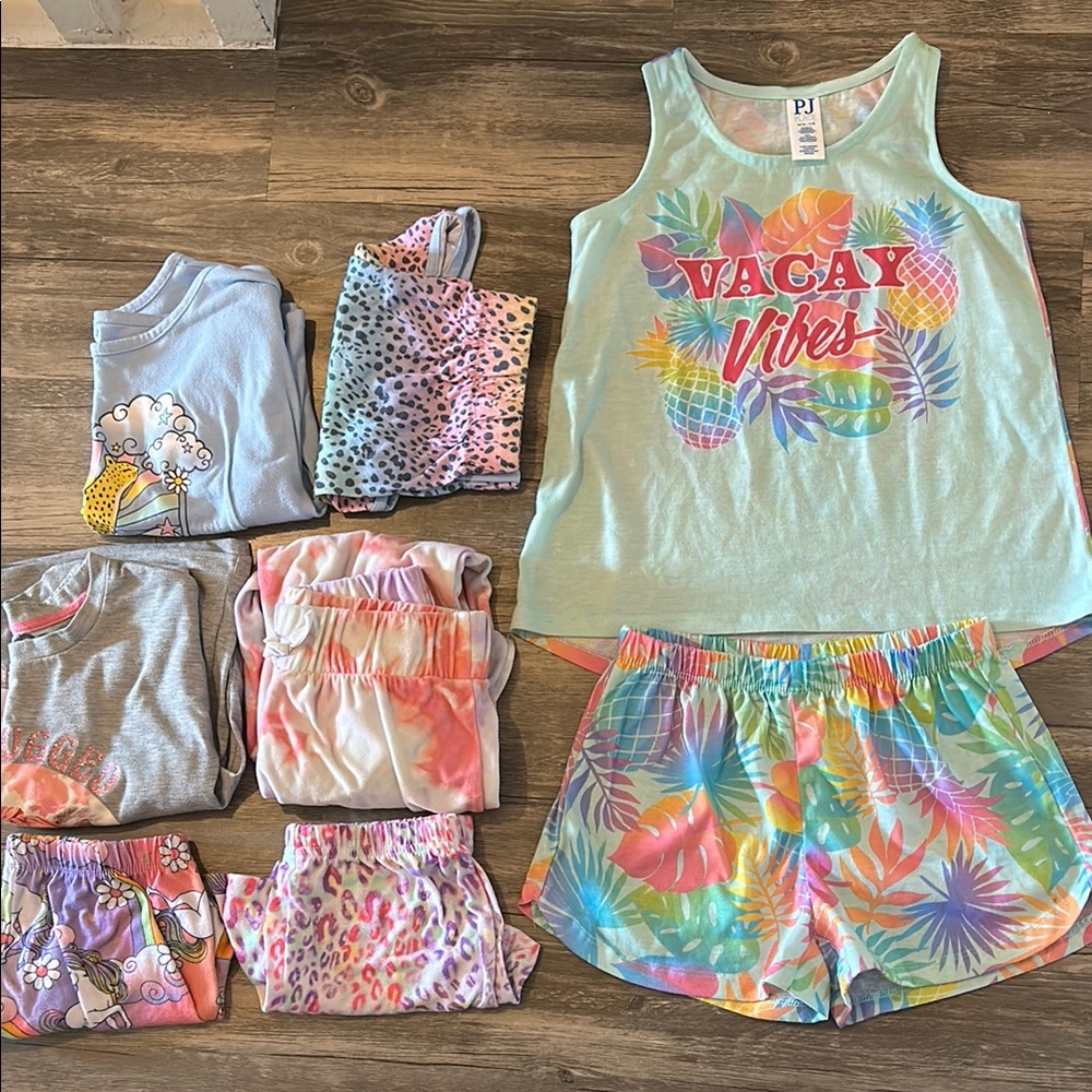 Girls 7-8 pajamas bundle vacay vibes summer